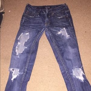 Distressed jeans!